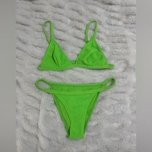 Bright green bikini set